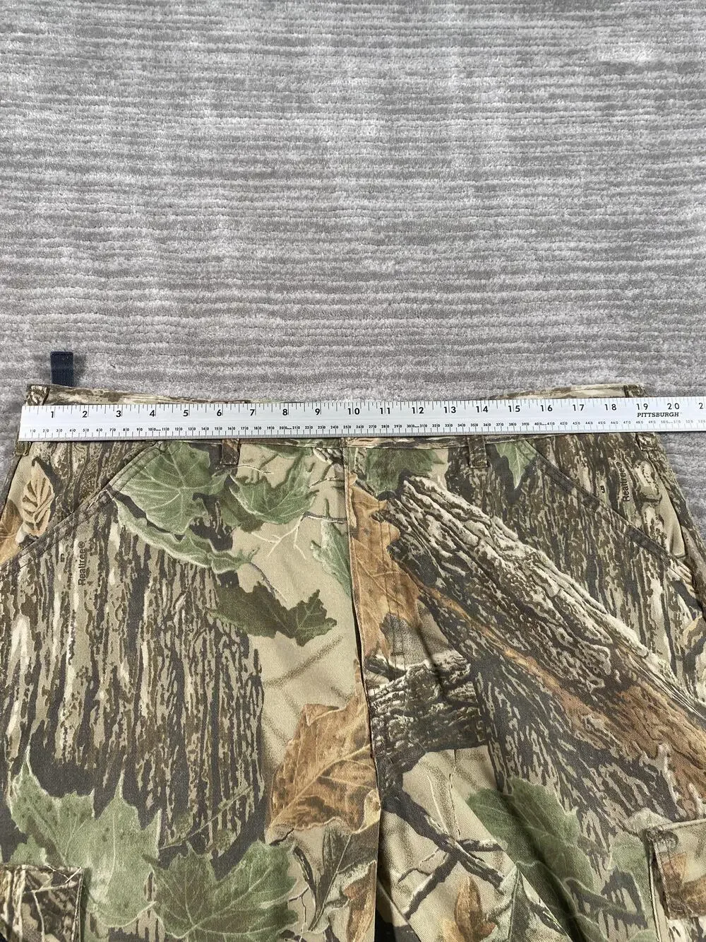 Liberty Pants Mens Large 38x31 Green Camo Cargo Adjustable Waist Hunting USA